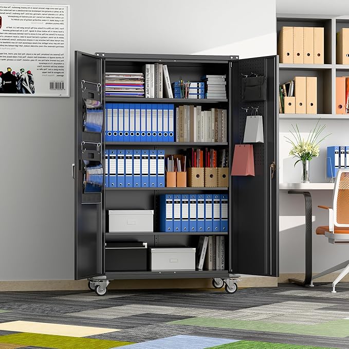 43.3"Wx21.9"Dx72"H Upgraded Wide and Deep Garage Storage Cabinet - Image 5