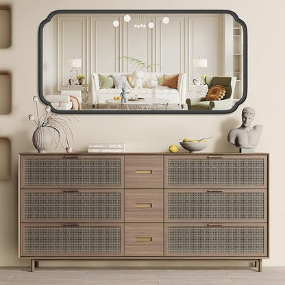 48 x 24 Inch Black Bathroom Vanity Mirror - Image 3