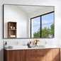 Black Bathroom Mirror for Wall, 60x36 Inch Rectangle Mirrors by DESBING