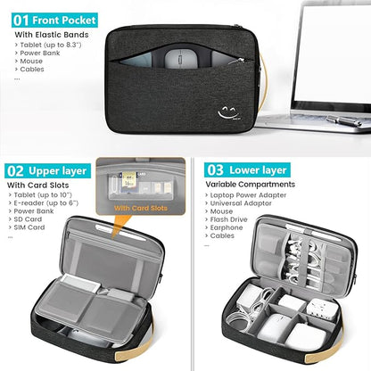 Travelkin Large Cord Organizer Travel, Electronic Organizer Travel Case - Image 4