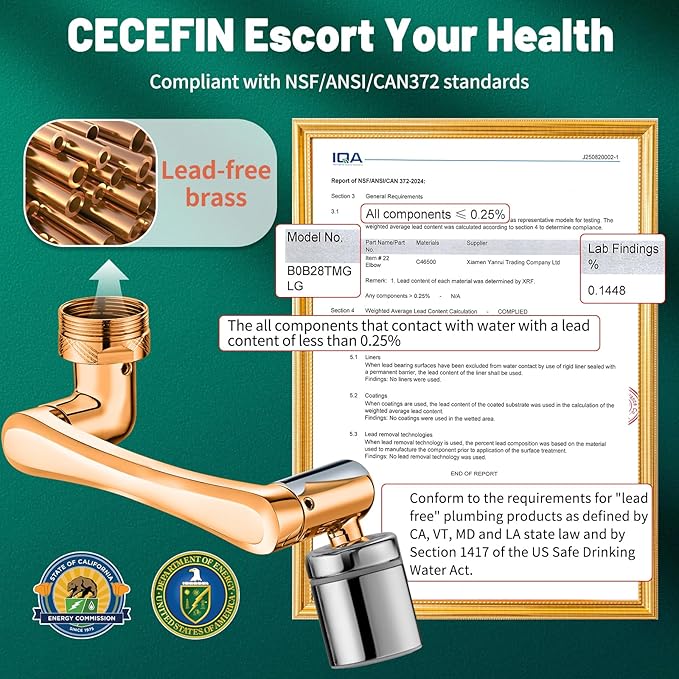 Patented CECEFIN 1080°Swivel Faucet-Extender Sink-Aerator - Image 2