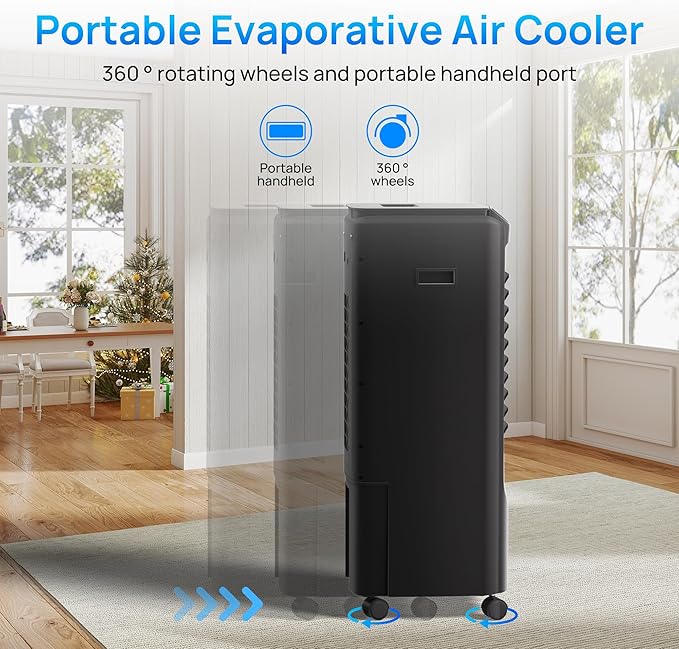 YEW 25" Evaporative Air Cooler, 1500CFM Swamp Cooler Air Conditioner - Image 7