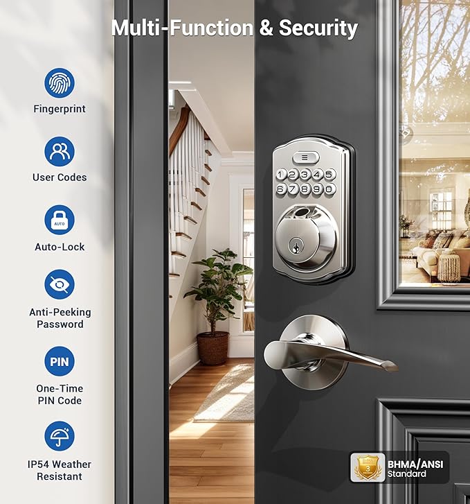 Veise Fingerprint Door Lock - Image 4