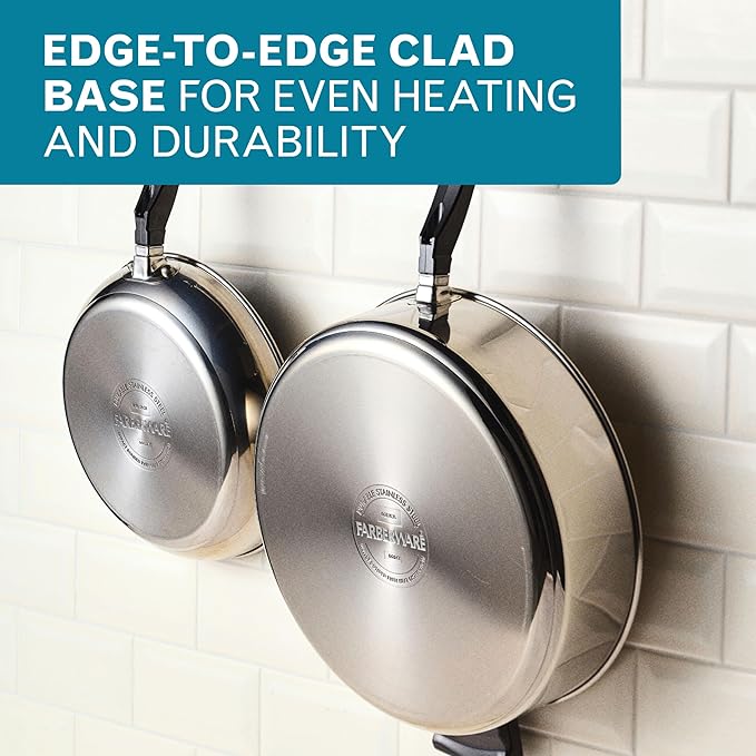 Farberware Classic Series Anniversary Edition Stainless Steel Sauté Pan and Lid - Image 4