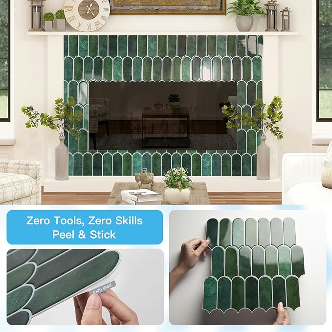 Art3d 12 x 12 Inch Heavy-Duty Peel and Stick Backsplash, Self-adhesive Wall - Image 8