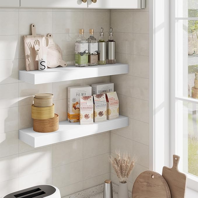 Fun Memories Floating Shelves Set of 2, 24 Inch Floating Shelves - Image 6