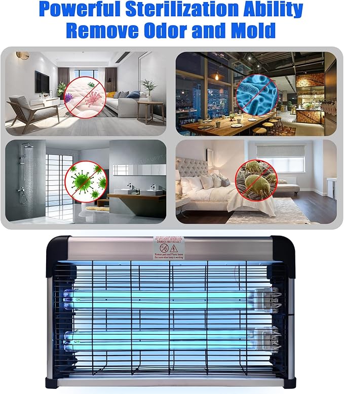 UV Light Sanitizer with Ozone 76 Watts, UVC Disinfection Lamp w/Remote Control - Image 8