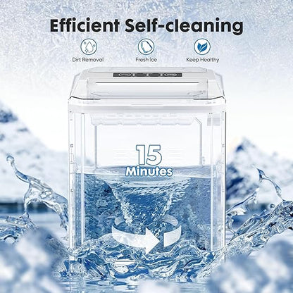 Sweetcrispy Countertop Ice Maker, Portable Ice Machine Self-Cleaning, 9 Cubes - Image 6