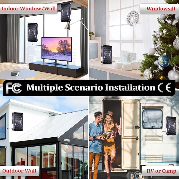 2026 Upgraded Indoor TV Antenna, 3600+ Miles Range HD Digital Antenna - Image 2
