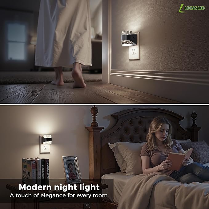 L LOHAS LED Night Light, 5000K Bubble Night Lights Plug into Wall, Acrylic - Image 5