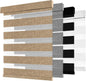 Cordless Zebra Blinds for Windows, Brown, 34.5" W x 72" H | Dual Layer Light Control for Day and Night,Light Filtering & Blackout Window Blinds,Easy to Install Zebra Blind for Home