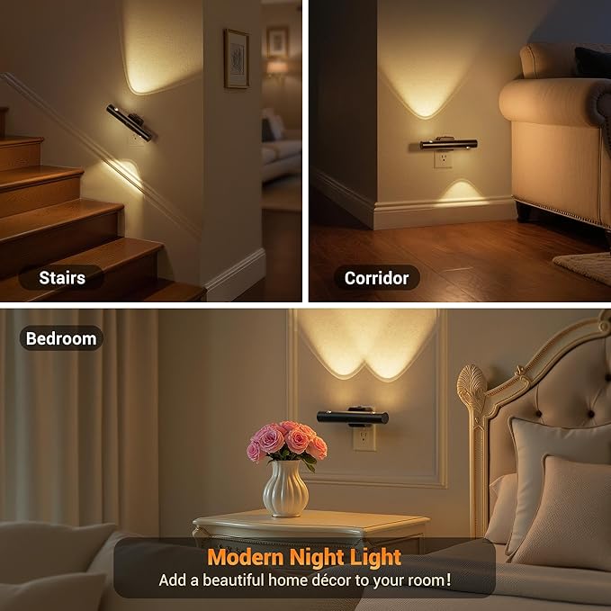 JandCase LED Night Light, Modern Rotating Night Lights Plug into Wall, Soft - Image 7