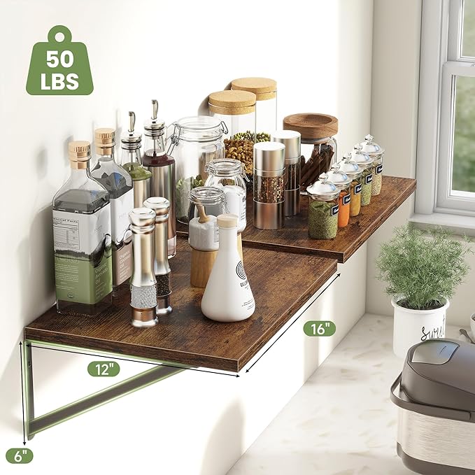 Heimlove 12 Inch Deep Floating Shelves - Image 3