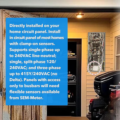 Smart Home Energy Monitor with 16 50A Circuit Level Sensors, Measure Power - Image 3
