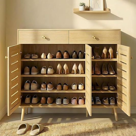 47" Shoe Storage Cabinet with Drawers by RIHHA