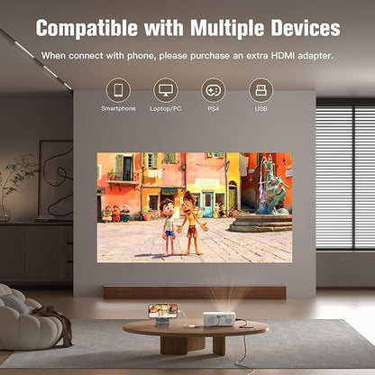 AuKing Projector, 2025 Upgraded Mini Projector, Full HD 1080P Home Theater - Image 5