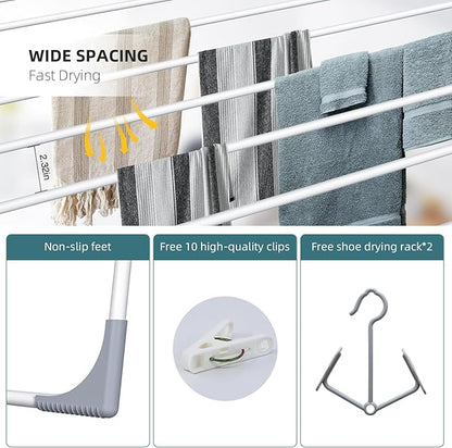 Unkqan Clothes Drying Rack, Foldable Laundry Rack - Image 5