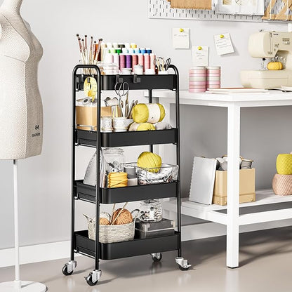 TOOLF 4-Tier Metal Rolling Cart - Image 8