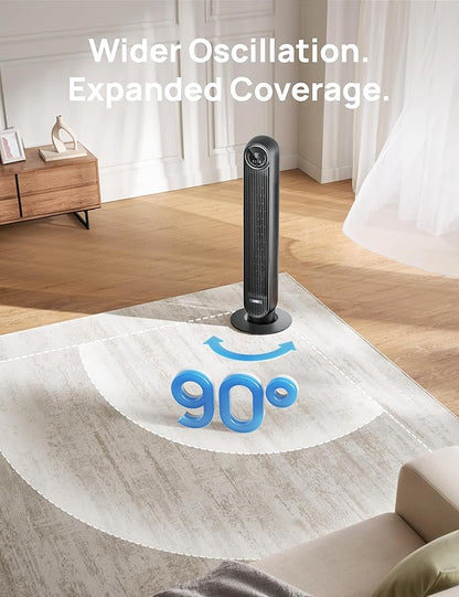 Dreo Tower Fan for Bedroom, 25ft/s Velocity Quiet Floor Fan, 90° Oscillating - Image 5