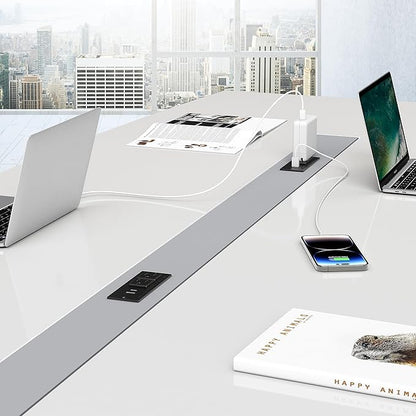 Conference Recessed Power Strip, 20W USB C Fast Charging, Furniture Recessed - Image 5