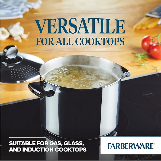 Farberware 70755 Classic Series Stainless Steel 8-Quart Covered Straining - Image 3