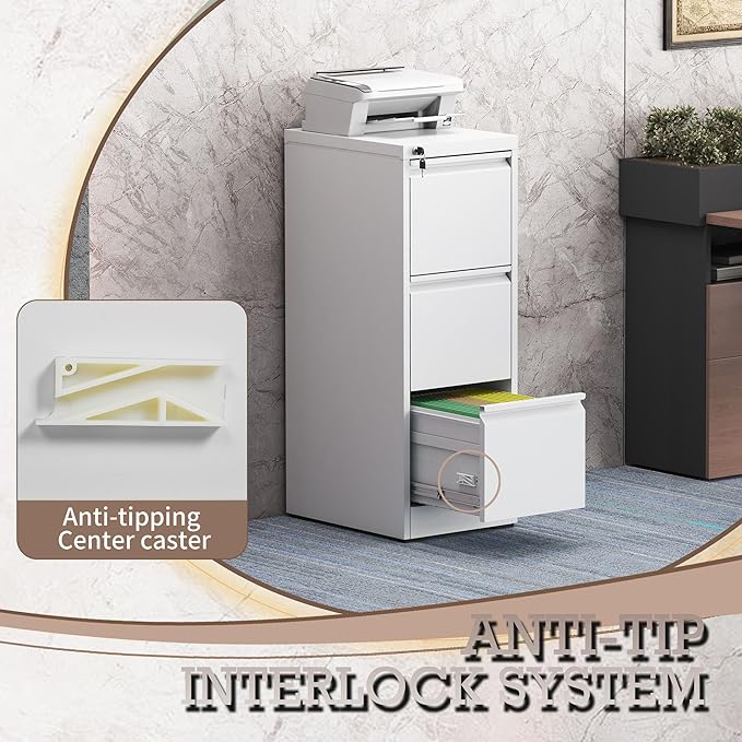3 Drawer Vertical File Cabinet - Image 6