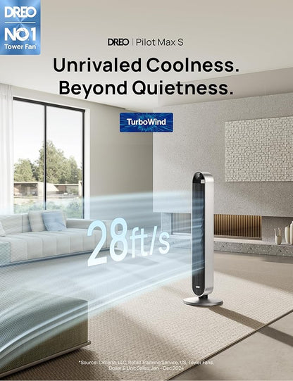 DREO Tower Fan for Bedroom, 42 Inch 120° Oscillating Fan, 25dB Quiet DC Motor - Image 2
