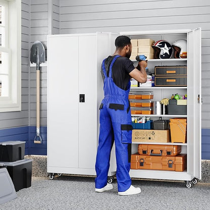 Yizosh Metal Garage Storage Cabinet - Image 2