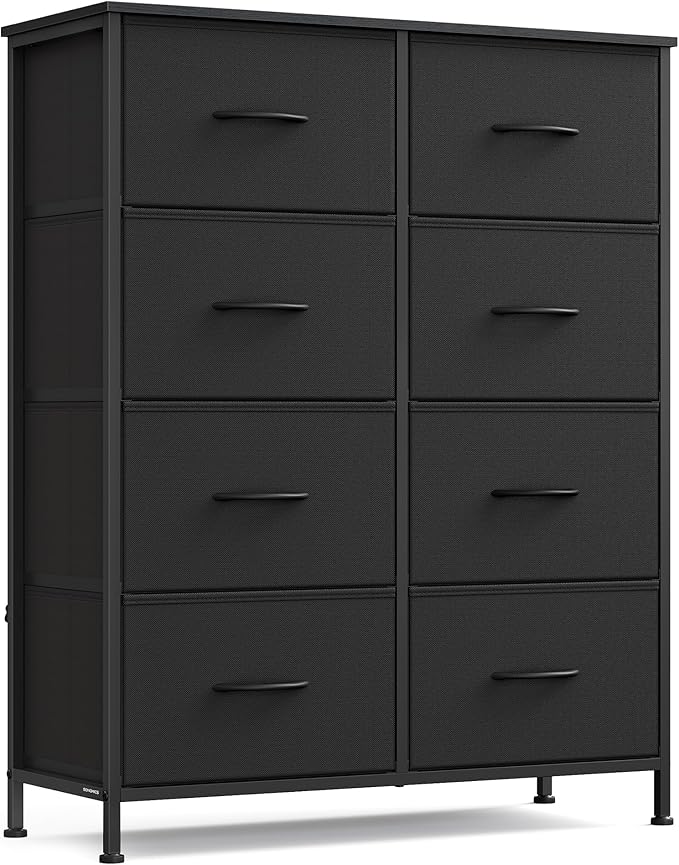 SONGMICS Dresser for Bedroom, Chest of Drawers, 8 Non-Woven Fabric Drawers by SONGMICSbySONGMICSHOME