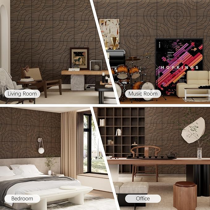 ARMURO 4 Packs Acoustic Wall Panels - Image 8