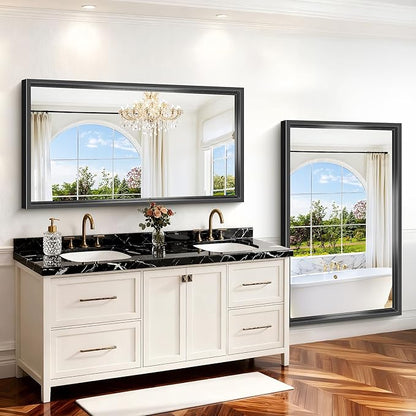 Large Bathroom Mirror, 60 x 36 Inch Rectangular Wall Mirror 0.6" Thickened Deep - Image 5