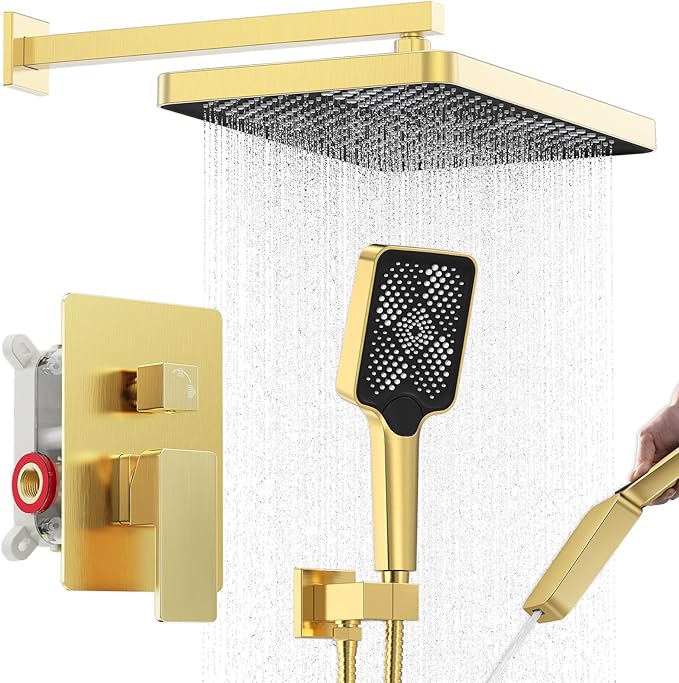 Iriber Gold Shower System Wall Mount by Iriber