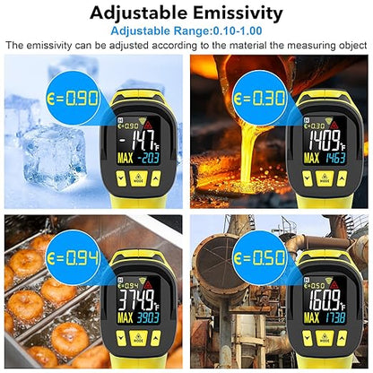 Infrared Thermometer Temperature Gun, TEMIRUP Non-Contact Digital IR Laser Temp - Image 5