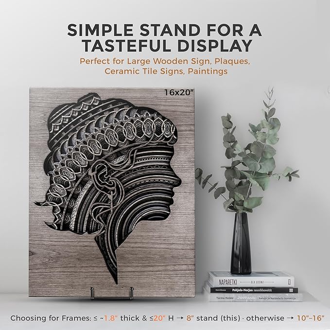 TR-LIFE Plate Stands/Holder for Display, 8 Inch, Metal Frame for Picture - Image 4