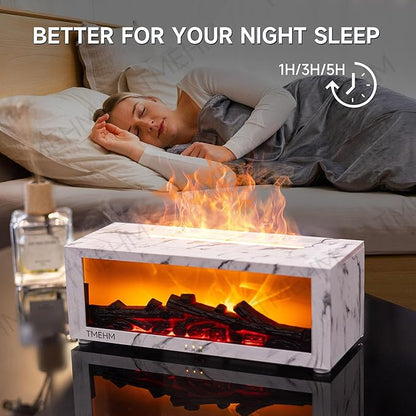 Fireplace Flame Air Diffuser Humidifier, 7 Colors Aromatherapy Essential Oil - Image 3