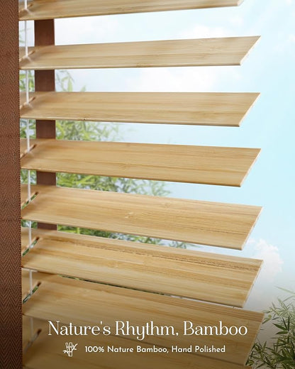Graywind Motorized Bamboo Blinds 90% Blackout Smart Electric Horizontal Blind - Image 3