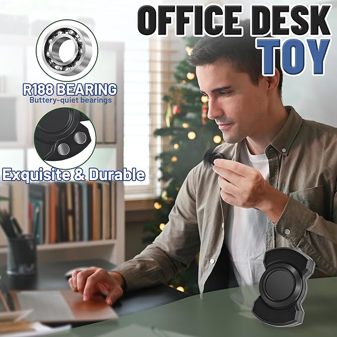 Valentines Day Gifts for Him, 3-in-1 Fidget Spinner Toy for Adult Metal Slider - Image 4