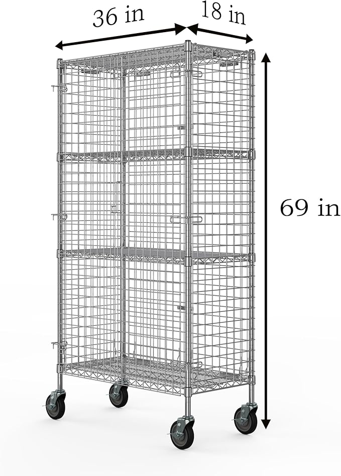 18" W x 36" L x 69" H Heavy Duty Utility Commercial Grade Metal Storage NSF - Image 2
