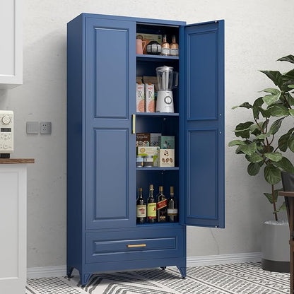 75" Tall Metal Storage Cabinet, Kitchen Pantry Storage Cabinets - Image 2
