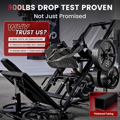 GMWD Leg Press Hack Squat Machine Combo, Leg Exercise Machine - Image 2