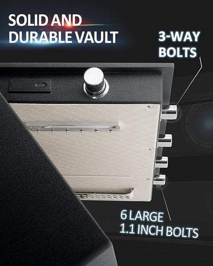 Extra Large Safe Box with Big Fireproof Waterproof Document Bag, 6.05 Cubic - Image 3