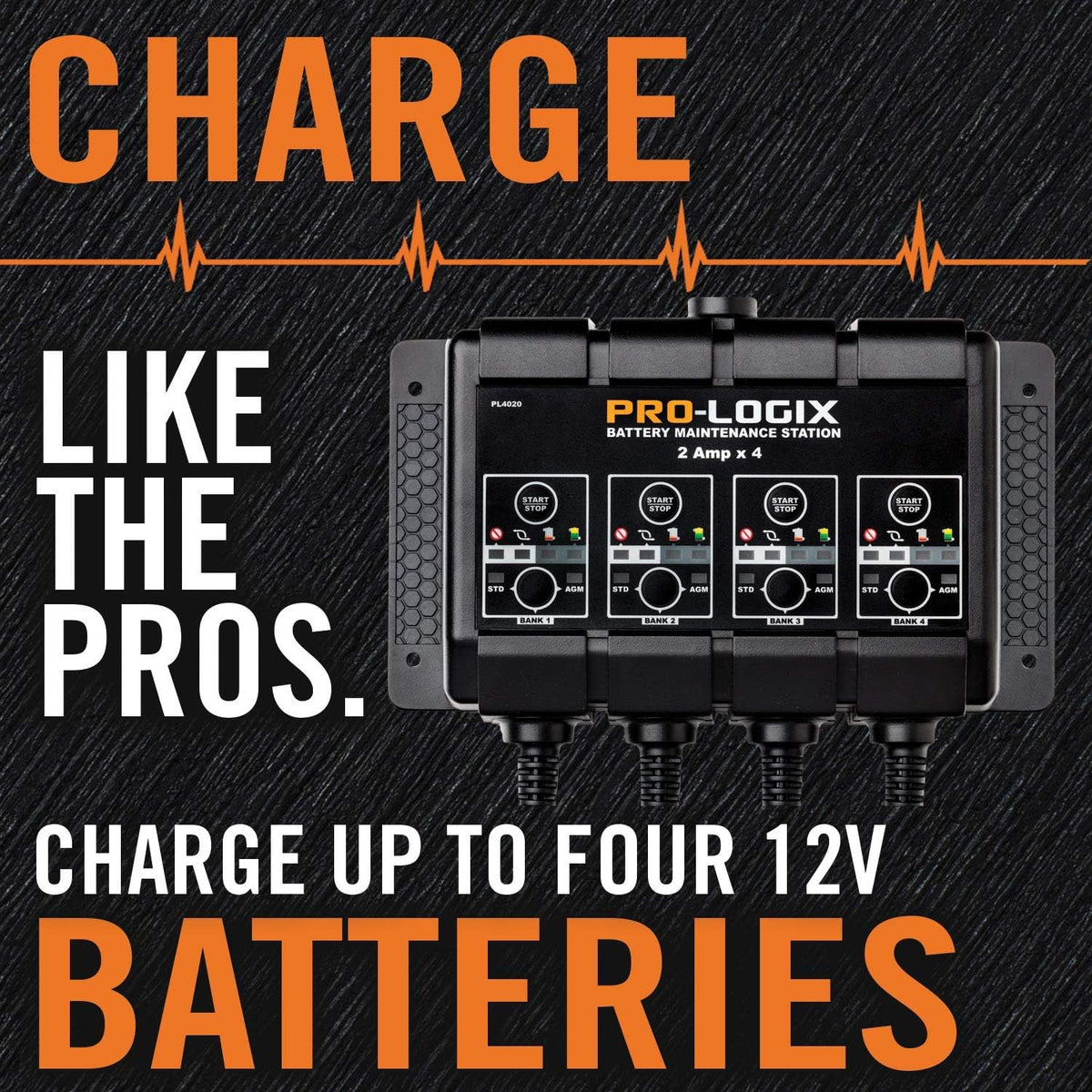 Clore Automotive PL4020, Pro-Logix 4-Bank, 8-Amp (2-Amp Per Bank) Fully Autom...