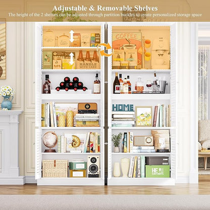 70.9" Tall Storage Cabinet, Wood Pantry Cabinet - Image 4