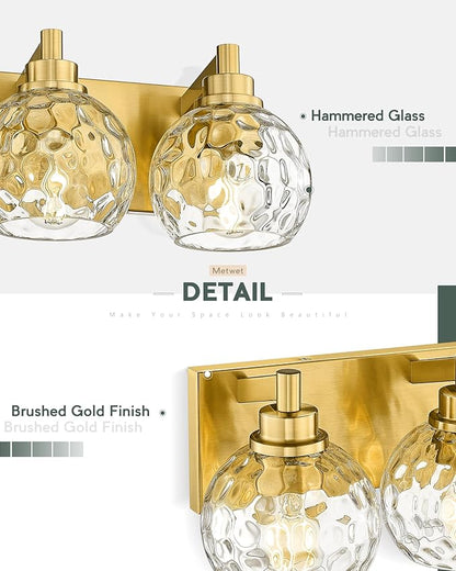 METWET Bathroom Light Fixtures Over Mirror, 4-Light Modern Sconces Wall Lighting - Image 4