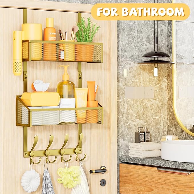 Kaiferty Over The Door Hooks Organizer, Coat Rack Over The Door Storage Hanger - Image 7