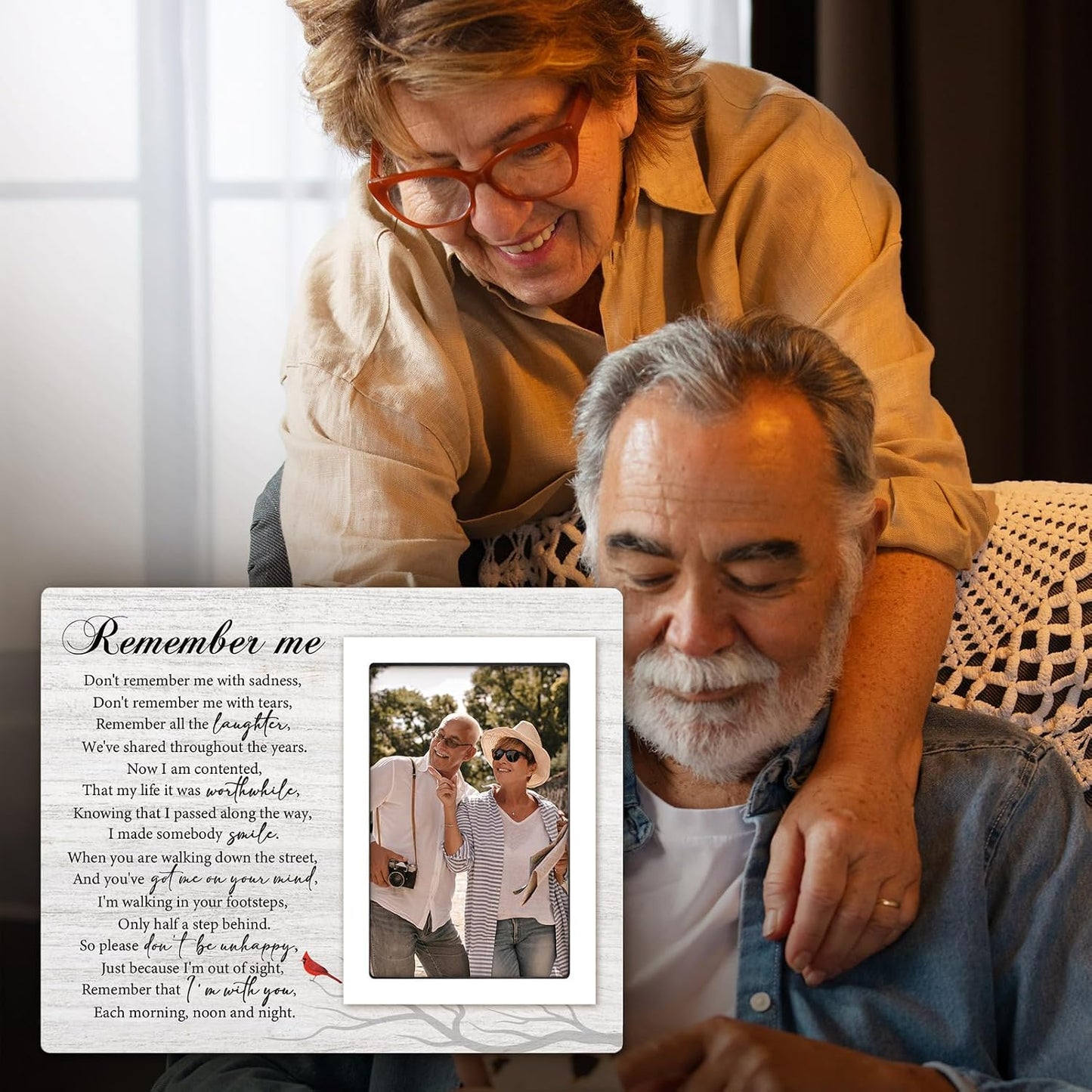 Sympathy Gift for Loss of Loved One, Mom, Dad, Husband, Friends, Memorial Picture Frame 4"x6", Condolences Sympathy Bereavement Gift Ideas, in Memory of Loved One
