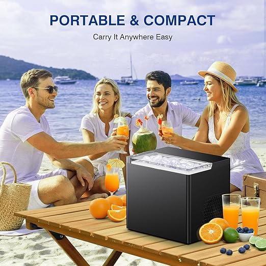 Ice Makers Countertop, 9 Ice Cubes in 6 Mins Portable Ice Maker, 2 Sizes of - Image 7