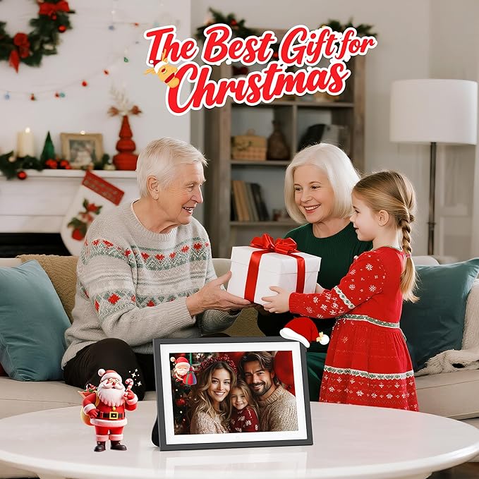 2K 64GB Frameo 10.1 Inch Digital Picture Frame, Smart WiFi Electronic Photo - Image 5
