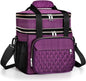 GLENKEY Expandable Insulated Lunch Box, Double Deck Lightweight Large Lunch Bag by GLENKEY