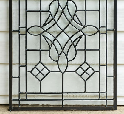All clear beveled glass hanging window Panel 16"x24"